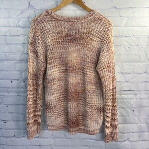 Forever 21 Sweater Size Small Cream and Brown crew neck